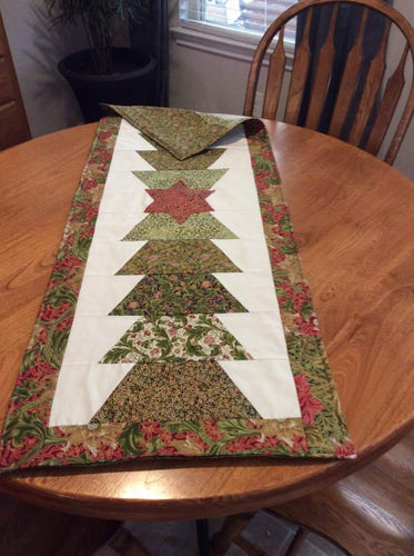 Christmas Tree Table Runner - Thimbles And Sticks